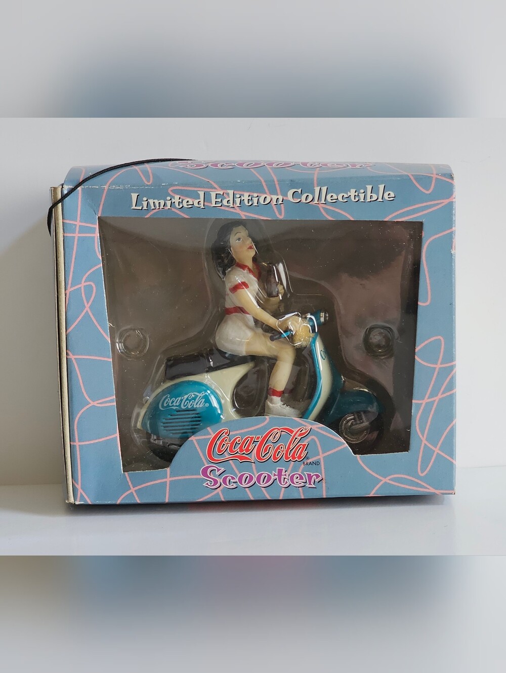 Vintage Coca Cola "Lady On Scooter" Diecast Limited Edition New In Box w/ C.O.A.